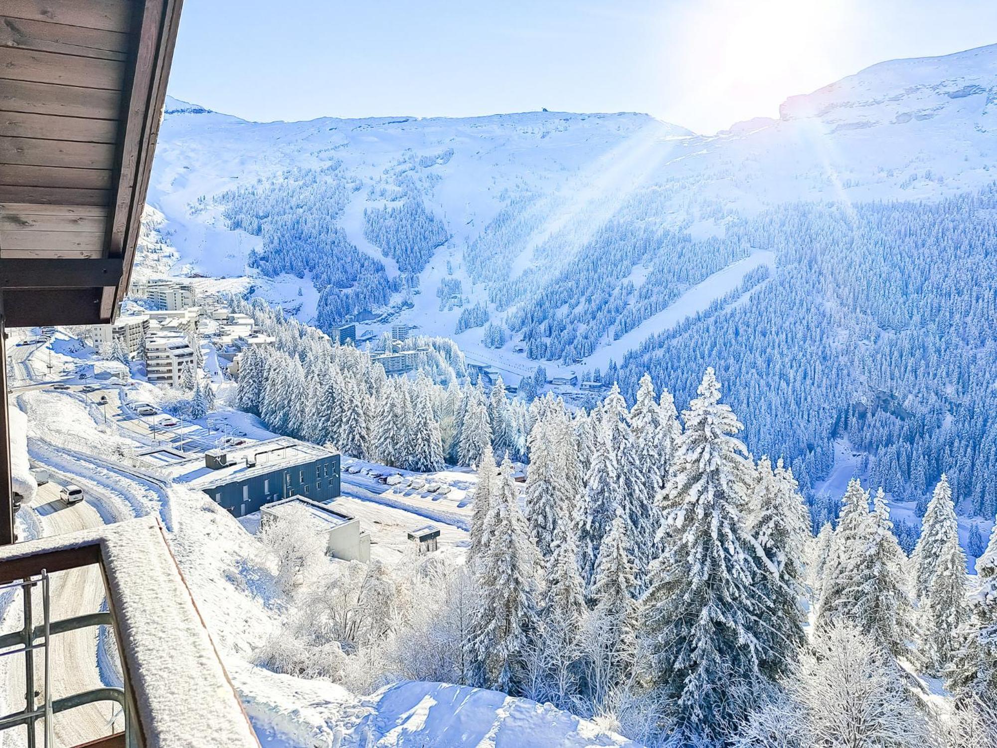 South Facing 2-Bed Apartment With Fireplace, Terrasses Deos Flaine Eksteriør bilde